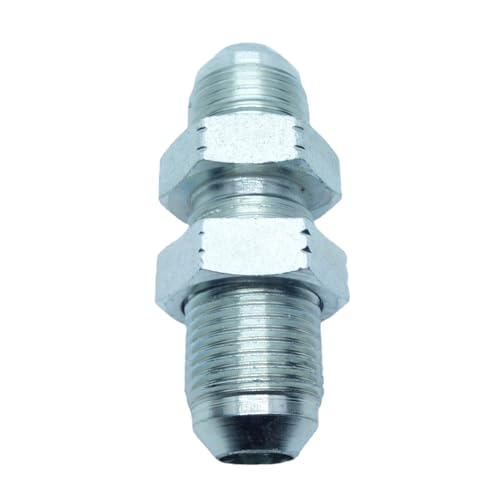 Image of 1 Piece 1 /2#8 JIC 37 Male Flare to #8 1 /2 JIC 37 Flare Bulkhead Union Adapter Straight Hydraulic Steel Fitting Connector