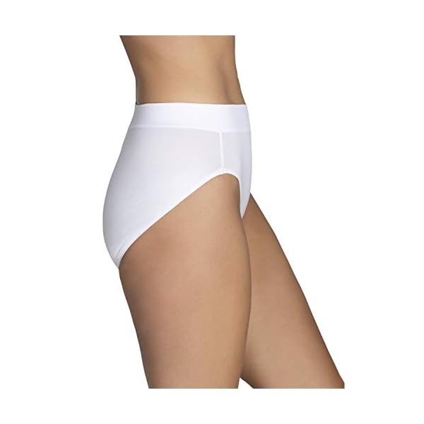 Vanity-Fair-Womens-Beyond-Comfort-Seamless-Waist-Panties Vanity Fair womens Beyond Comfort Hi Cut Panties Briefs, Seamless Waist - White, 6 US