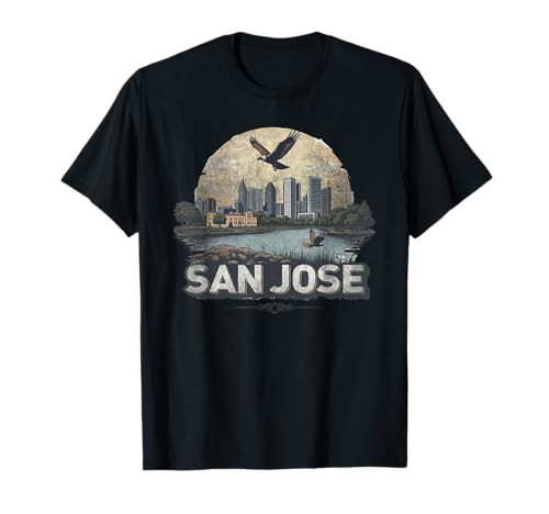 Retro San Jose Landschaft Vintage Souvenir T-Shirt