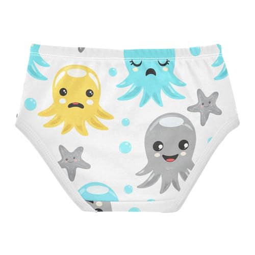 Cute Octopuses Starfish White Girls Underwear Toddler 2t Cotton Cute Panties Girl Pattern Briefs Girls Undies2