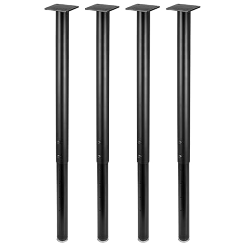 4PC Adjustable Metal Table Legs Folding Height 60-100cm