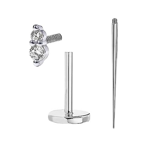 KASFREE Sterling Silver Flat Back Stud Earrings Cover