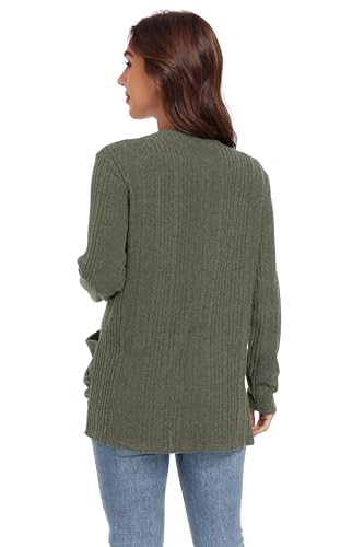 Image of GRECERELLE Womens Long Sleeve Lightweight Open Front V-Neck Casual Cardigan Sweaters Outerwear with Pockets 2025, S-2XL