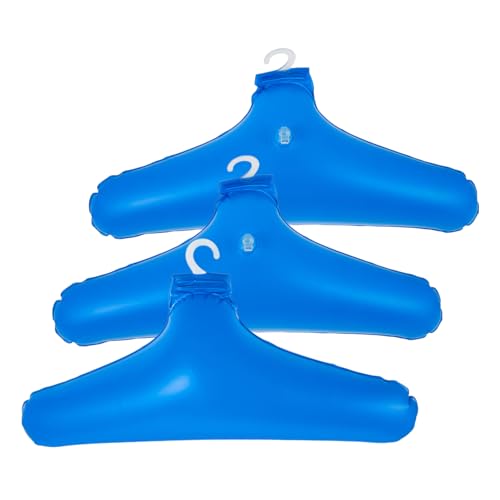 TEHAUX 3 Piezas Perchas Inflables Portátiles de PVC Resistentes para Ropa Ahorro de Espacio Secado y Almacenamiento Viaje Camping y Hotel Colgadores Pequeños Fáciles de Usar