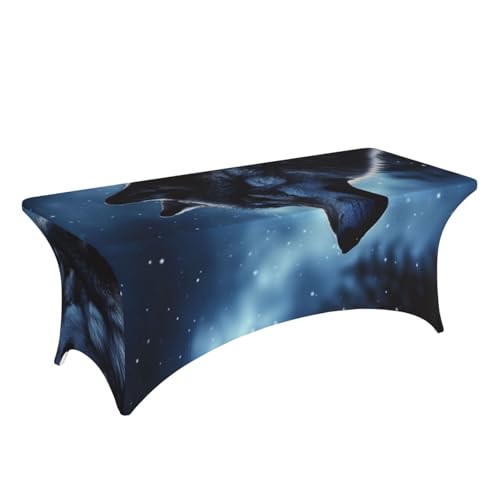 Nappe en élasthanne ajustée et extensible pour table de banquet