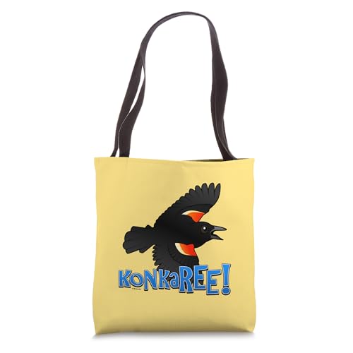 Red-winged Blackbird Sure Sign of Spring Cartoon Bird Gift Tote Bag