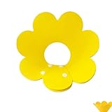 Mirhua 【獣医師推奨】エリザベスカラー 猫用 犬用 調整可能 軽量柔らかい 通気性 傷舐め防止 犬 猫 傷口保護 引っ掻き防止 簡単装着 （イエロー、Ｍ）