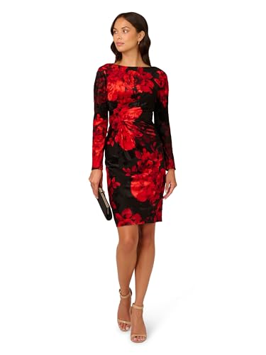 Image of Adrianna Papell Burnout Velvet Sheath Dress