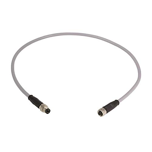 21348081481010, Sensor/Actuator Cable, M8 4PIN M/F Strt, Double END, 1.0M, PVC Gray
