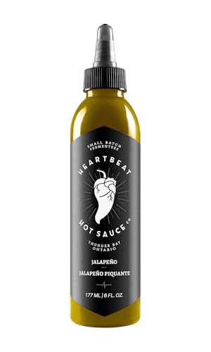Heartbeat Hot Sauce Jalapeno – Gourmet Small-Batch, Naturally Fermented, Vegan & Gluten-Free – No Additives, No Preservatives – Mild Heat, Bright & Fresh – 0 Calories