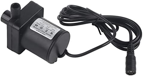 Brushless Submersible Water Pump, DC Submersible Pump 12V Power Saving Mini Safe 18W 700L/h with Fittings for Pond