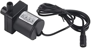 Brushless Submersible Water Pump, DC Submersible Pump 12V Power Saving Mini Safe 18W 700L/h with Fittings for Pond