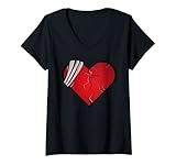 Photo Gallery donna cuore spezzato amore triste rottura con il cuore spezzato maglietta con collo a v Photo Gallery donna cuore spezzato amore triste rottura con il cuore spezzato maglietta con collo a v