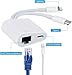 Lightning and USB C to Ethernet Adapter,2 in 1 RJ45 Ethernet LAN Network Adapter with Charge Port Compatible with iPhone/iPad/iPod/Samsung and More,Supports 100Mbps Plug and Play