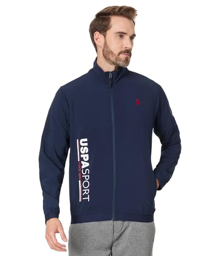 Chaqueta deportiva USPA con cremallera completa y cuello alto transpirable para hombre