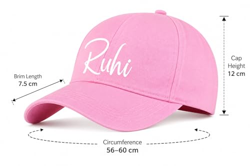 Image of AICA Personalised Name Cotton Cap for Men & Women � Black, Free Size | Gifts for Men & Women
