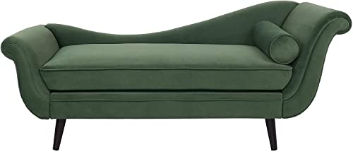 Image of 2-Seater Rosewood Settee Sofa Diwan Couch Chaise Lounge (Beige) (Green)
