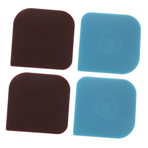 UKCOCO 4pezzi Raschietto per Padelle in Nylon Robusto Adatto per Ghisa Piatti Torte e Ciotole Utensile per Pulizia delle Pentole da Cucina Impugnatura Comoda