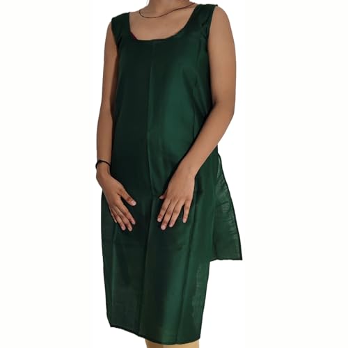 Image of Women's Sleeveless Cotton Inner Slip Dress Round Neck Soft Comfortable Fit Full Length Camisole Innerwear Summer top Undergarment for Girls