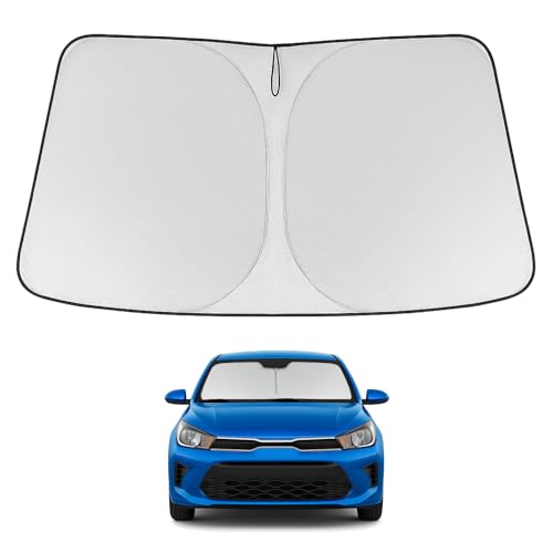 Proadsy 2026 Upgrade Windshield Sun Shade Custom Fit 2018-2023 Kia Rio Foldable Front Sunshade...