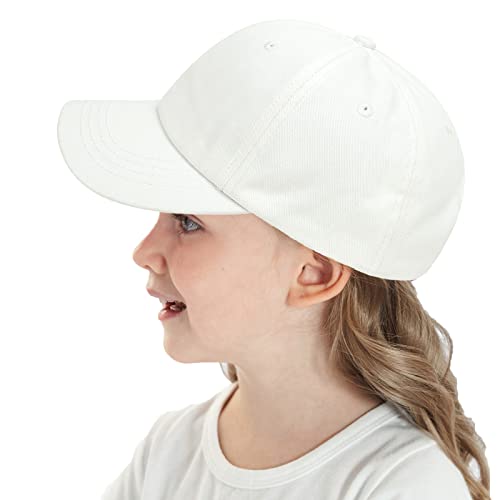 Kids Baseball Hat For Infant Toddler Boys Girls Cotton Baby Sun Hat Adjustable Hats Hip Hop Hat Upf 50 Sun Protection (8M-24M, White) #TOP20