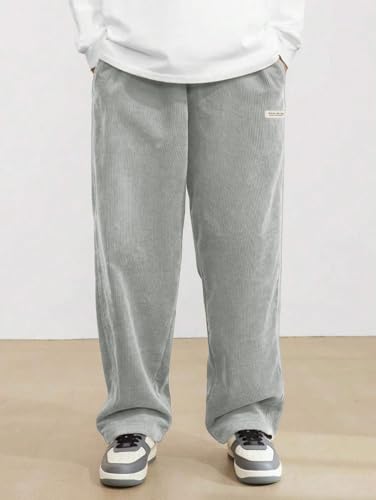 Image of ZAFUL Men's Corduroy Straight Leg Loose Fit Casual Pants