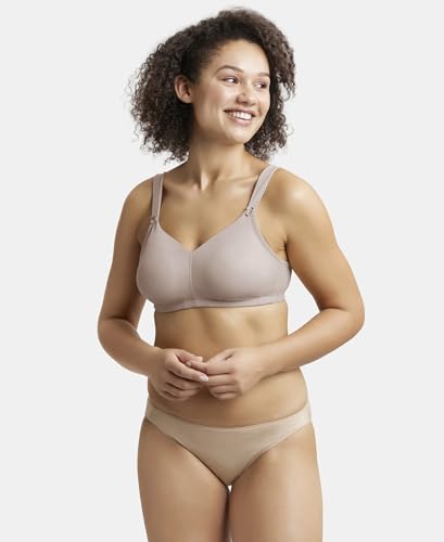 Image of Jockey 1841 Minimizer Bra | Wirefree | Non Padded | Full Coverage with Broad Fabric Straps | Microfiber Nylon Elastane Fabric