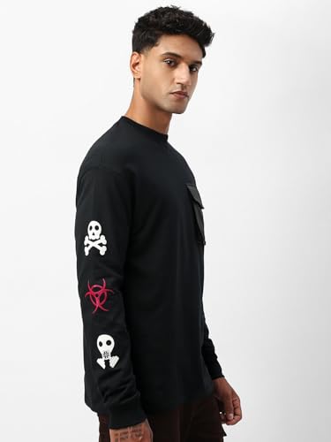 Image of Bewakoof Men's Cotton Graphic Print Oversized Fit T-Shirt