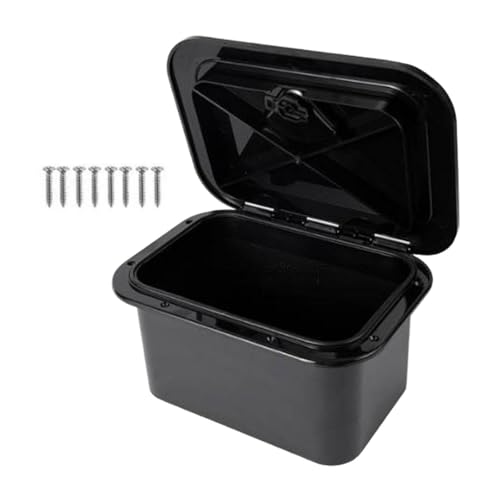 釣具オーガナイザーコンテナブラックマリンデッキ収納ボックス埋め込みツールボックスロック可能な密封された釣りツールコンテナ