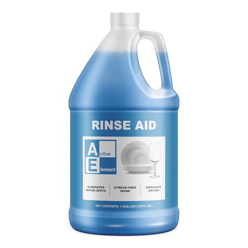 Comparison: Best Rinse Aid For Hard Water 7 Active Element Dishwasher Rinse Aid - 1 Gallon - Extra Strength – Eliminates Water Spots - Sreak Free Shine - Enhances Drying - Dishwasher Rinse Aid Liquid