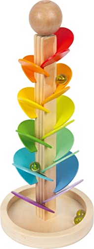 small foot Klang-Murmelbahn Regenbogen, Motorikspiel für Kinder, aus Holz, inkl. 4 Murmeln, ab 3 Jahren, 1187
