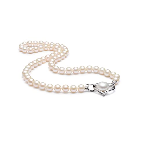 Collier de perles pendentif cœur argent le cadeau romantique idéal