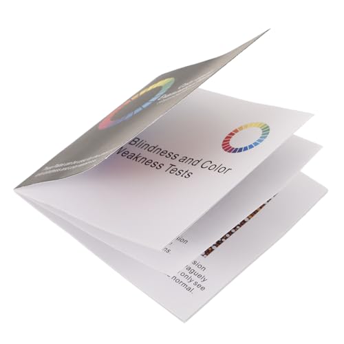 HAWILLOSCH Vision Test Book for Deficiency Testing Charts Easy to Use Eye Exam Chart Portable