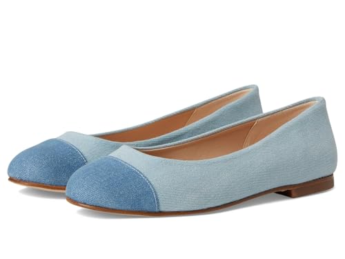 French Sole Women's Nina Ballet Flat, Denim, 9