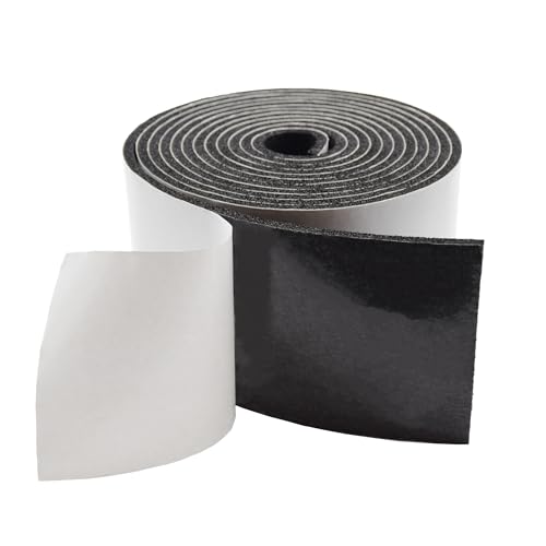 Image of DOBTIM Pipe Insulation Foam Wrap Tape, Self Adhesive with High Resilience for Pipe Insulation Wrap 13 Ft Long x 4 Inch Wide x 1 /5 Inch Thick