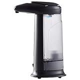Medidas: 13,5x8 cm, h.19,5 cm Dispensador de jabón líquido automático Manos Libres sin Contacto con Sensor. Mod.BN4002 (Negro)