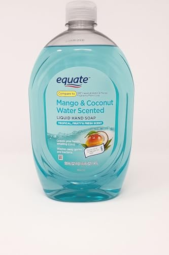 equate mango & coconut water scented liquid hand soap 50fl oz (1QT 1pt 2 fl oz) 1.47L image 2
