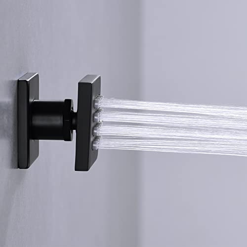 Jet de douche carré laiton massage spa encastrable haute pression