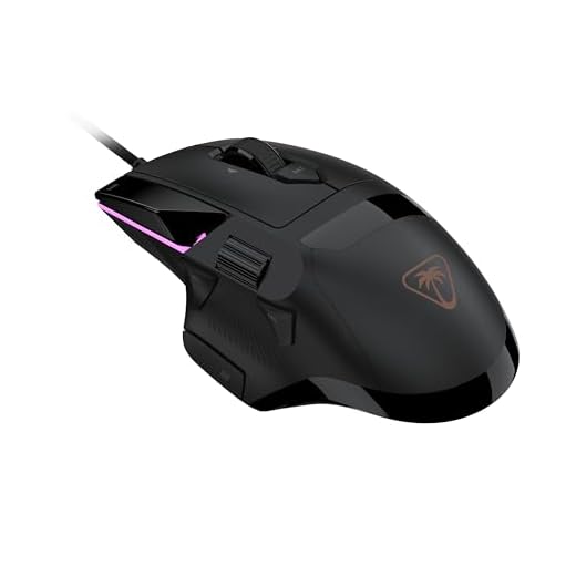 Turtle Beach Command Series MC3 Wired Gaming-Maus - optischer Owl-Eye-Sensor mit 30.000 DPI, 4D-Scrollrad, 1.000-Hz-Abtastrate, Titan Optical Switches, RGB-Beleuchtung