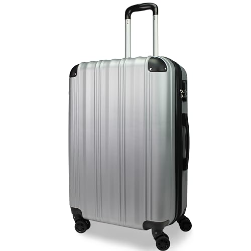 Kemyer Quest 25-inch Hardside Spinner Suitcase Silver