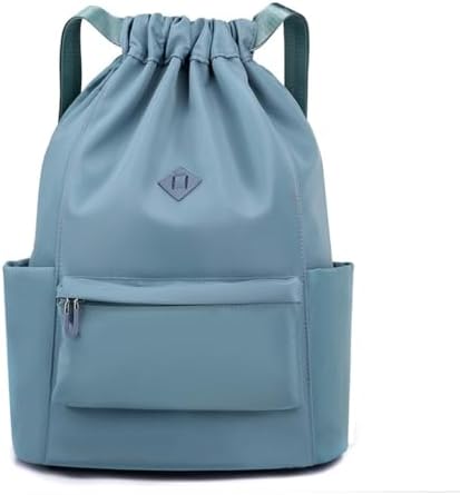 Drawstring Backpack with Wet Pocket Gym Water-Resistant String Bag Cinch image 2