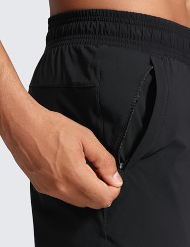 CRZ YOGA Athletic Joggers for Men Lightweight Water Resistant Outdoor Workout Pants with Zip Pockets4
