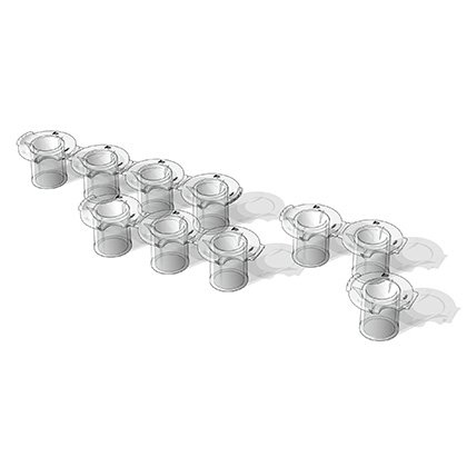 Brandtech BRANDplates Inserts 782900 Insert Strips, cellGrade +, PC, 9mm, 0.4µm, 12 x 4-Strip