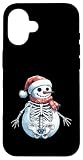 Radiographie squelette de radiographie de l'anatomie du corps du bonhomme de neige Coque pour iPhone 16