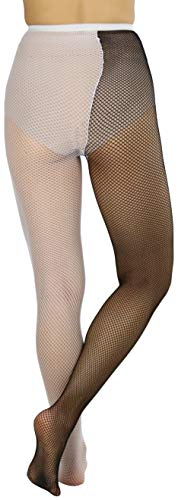 Image of ToBeInStyle Women's Two Toned Vibrant Jester Contrast Opaque Multicolored Tights