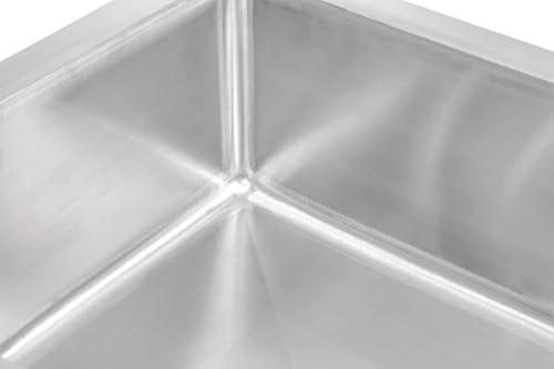 Image of DuraSteel 19 inch x 22 inch Commercial Mop Sink - NSF 304 Stainless Steel Mop Basin Floor Sink - Utility Room Service Basin with Leak Proof Flat Drain - Large Tub for Dog Washing, Filling Water Bucket