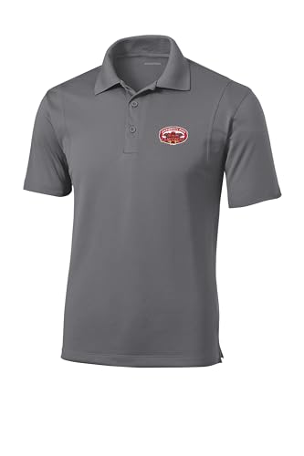 Sport Your Gear Jacksonville State Gamecocks Prime Athletic Logo Micropique Sport-Wick Golf Polo, Sport Gray 2XL