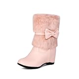 2. Design élégant à talon compensé : Le talon compensé stable offre une hauteur supplémentaire avec un excellent équilibre, rendant ces bottes idéales pour de longues marches, un usage quotidien et un confort tout au long de la journée.