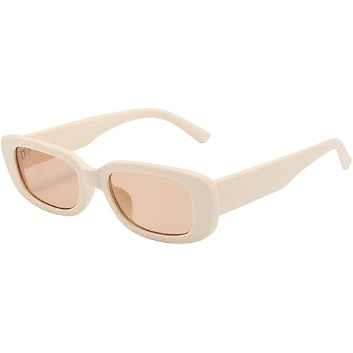 Dollger Rectangle Sunglasses for Women Men Trendy Retro Fashion Sunglasses UV 400 Protection Square Fram