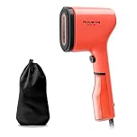 Rowenta Pure Pop - Plancha de vapor de 1300 W con salida de vapor de hasta 20 gr/min que plancha y purifica, elimina pelusas y pelo, cabezales reversibles, diseño para viaje, color coral, DR2022